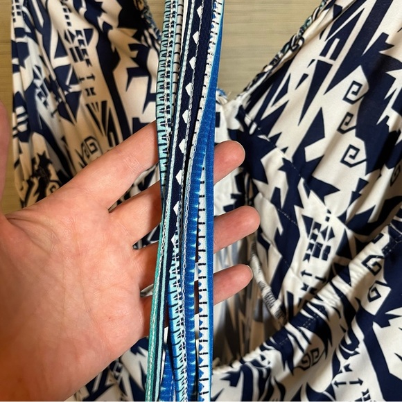 Loralette Plus Size 3X Maxi Dress Halter Tropical Open Back Beach - Picture 11 of 11